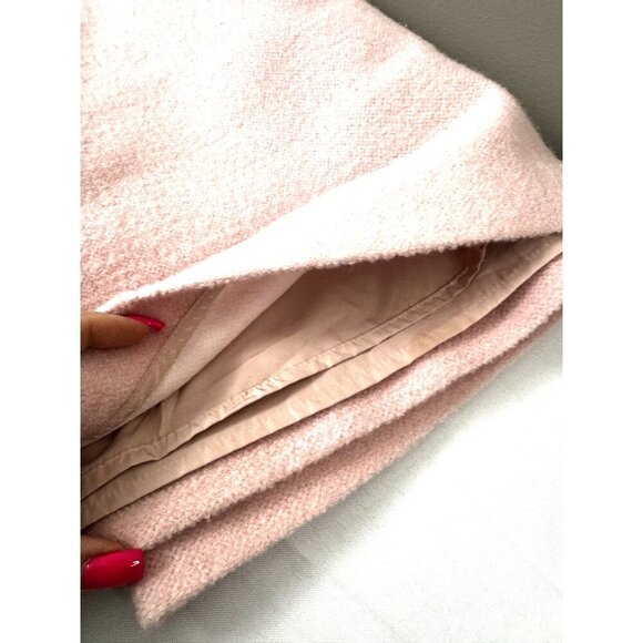 Tory Burch Pink Wool Mini Skirt 12 Celeste Blush Coquette Preppy Mod Academia - Picture 10 of 10